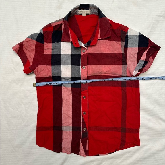 Burberry red women shirt US size 4petite - Picture 14 of 16